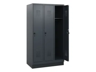 schoollocker,HxBxD 1630x900x500mm,3vak,vak B 300mm,draaigrendel,sokkel - 1