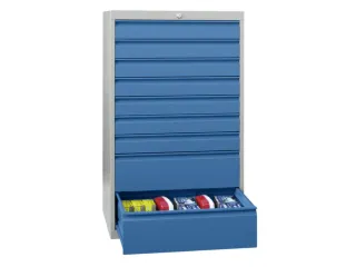 ladekast HxBxD 1000x715x600mm 8laden slot RAL7035 front RAL5012 - 2