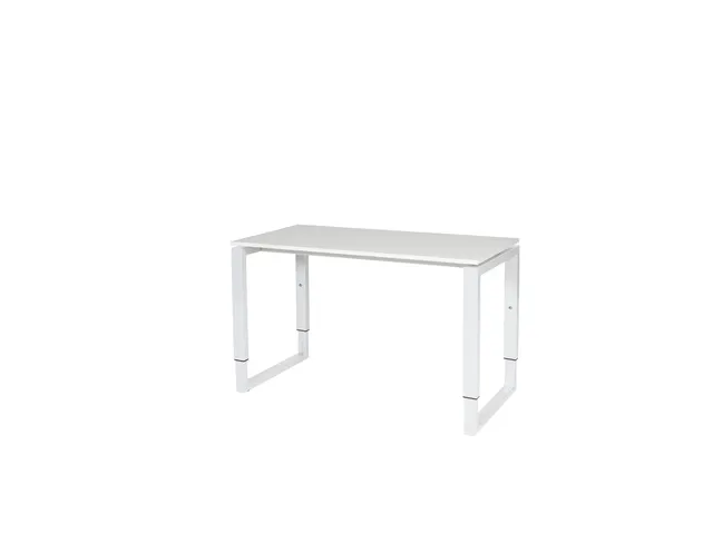 Domino Plus Bureau Hoogte Verstelbaar 1200x600mm Wit 25mm Wit O-Poot