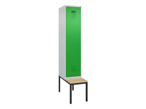 locker met bank,HxBxD 2120x400x815mm,1vak,vak B 400mm,cilinderslot