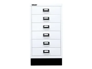 kantoor-ladekast HxBxD 670x349x432mm 6 laden romp verkeerswit staal - 4