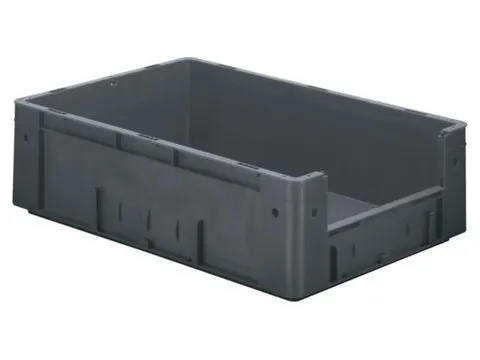 Euronorm Stapelkrat Grijs 175x600x400mm 31l Gesloten Grijpopening