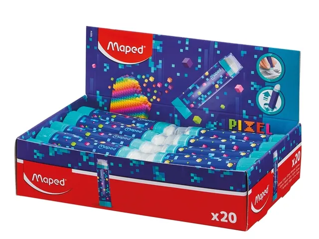 Gum Maped Pixel Party in tube display à 20 stuks