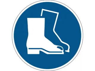 Vloermarkeringssticker Blauw Gebruik Veiligheidsschoenen 430mm - 1