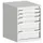 ladekast HxBxD 700x525x650mm 5laden romp RAL7035 front RAL7035