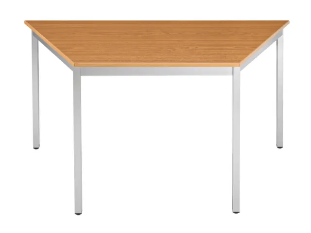 Tafel Trapeziumvormig 140x70 Cm Frame Aluminium Blad Kersenhout