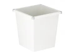 Vierkant Tapse Papierbak 27 Liter Wit
