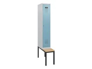 locker met bank,HxBxD 1950x300x815mm,1vak,vak B 300mm,cilinderslot - 2