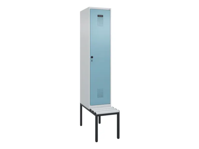 locker met bank,voor scheiding van kleding,HxBxD 2120x400x815mm,1vak