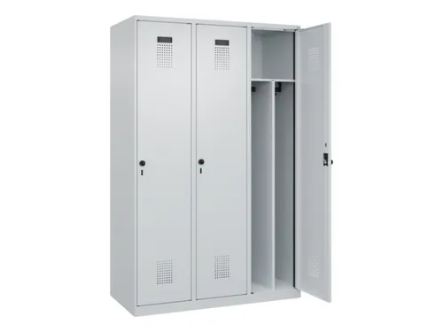 locker voor scheiding van kleding,HxBxD 1850x1200x500mm,3vak