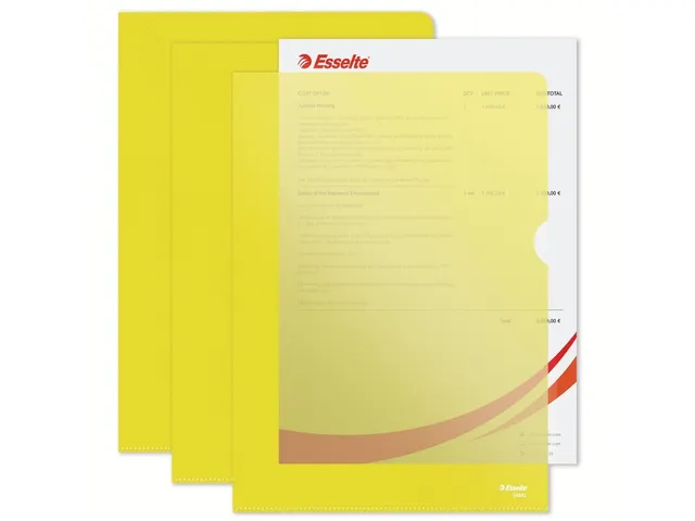 L-map Esselte Standaard A4 Pp Geel 0.11mm