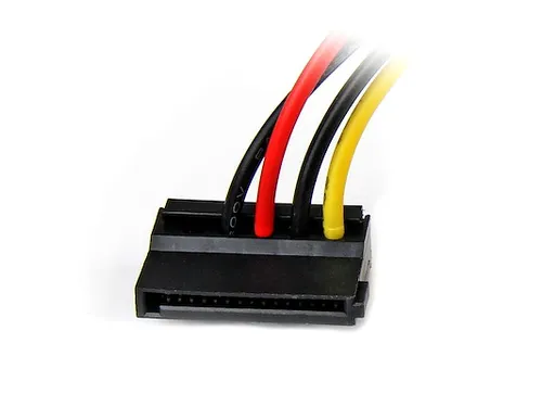 4-pins Molex-naar-linkshoekige SATA-voedingskabeladapter 15 cm
