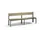 omkleedbank,HxLxD 796x2000x407mm,HPL eiken-sereno,frame staal RAL7021