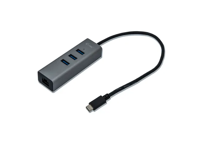 i-tec USB-C Metal HUB 3-poorts + Gigabit ethernet adapter