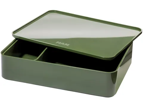 Smart-organiser Han Allison box met binnenschaal en deksel groen, stap