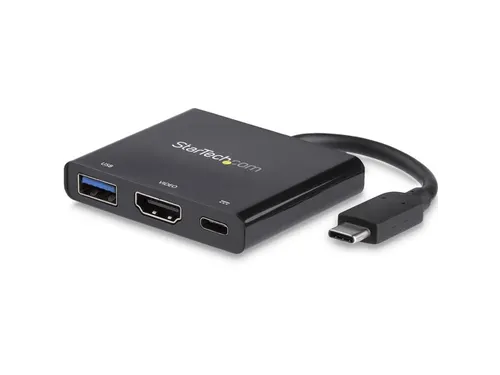 USB-C multiport adapter met HDMI - USB 3.0 poort - 60W PD - zwart