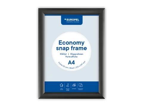 Kliklijst Europel Economy A4 25mm Zwart Easy-click