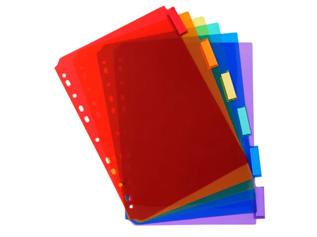 Tabblad Pp Assorti Transparant Venster A4 6-delig 11-gaats Index