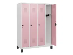 schoollocker,HxBxD 1630x1200x500mm,4vak,vak B 300mm,draaigrendel