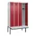 locker met bank,HxBxD 2120x1200x815mm,4vak,vak B 300mm,cilinderslot