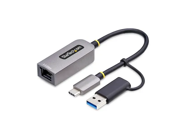 2.5GbE USB-C naar Ethernet Adapter met USB-A Converter