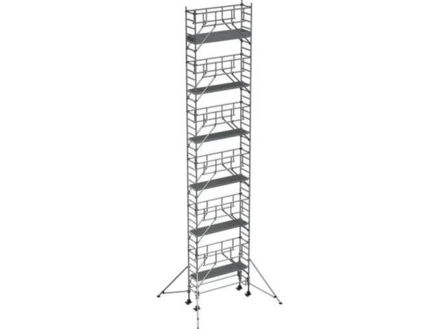 échafaudage roulant,H de travail 13,2m,échafaudage H 12,45m