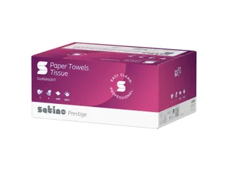 Handdoek Satino 276640 Z-vouw 2-laags 25x23cm 3000 Stuks - 2