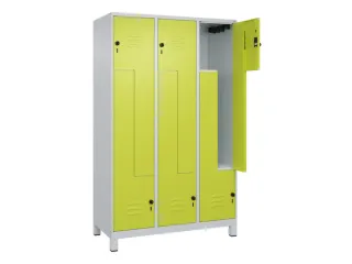 Z-garderobekast,HxBxD 1950x1200x500mm,vak B 200/400mm,draaigrendel - 2