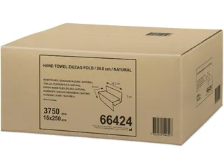 Handdoek ZZ-vouw Natural 3.750 stuks - 1