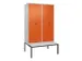 locker voor scheiding van kleding,HxBxD 2120x1200x815mm,4vak