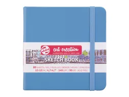 Schetsboek Talens Art Creation 80 witte vellen 140gr 120x120mm blauw