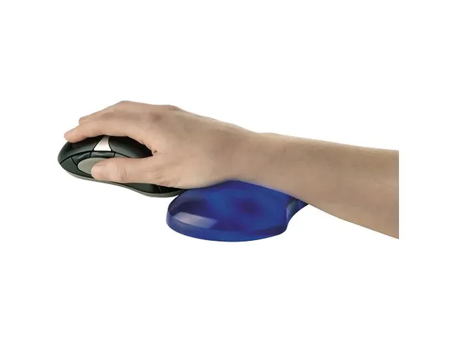 Polssteun voor muis Fellowes Crystals gel transparant blauw