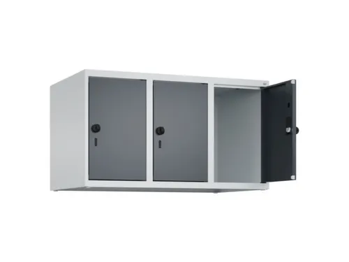opzetkast,v. locker,3vak.,vak B 300mm,HxBxD 500x900x500mm,vleugeldeur