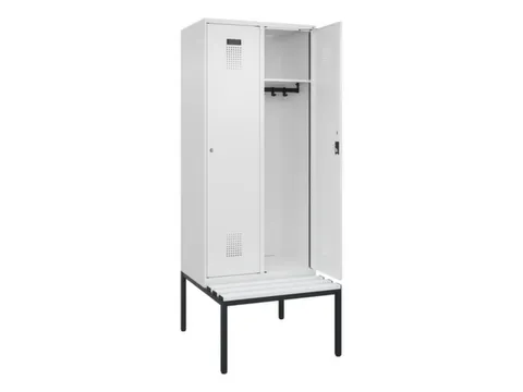 locker met bank,HxBxD 2120x800x815mm,2vak,vak B 400mm,cilinderslot