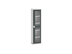 vitrinekast 2000x525x350mm 4xStalen bodem romp RAL7035 front RAL7016