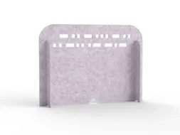 Akoestisch PET-vilt scheidingsscherm S 70x15cm lichtgrijs