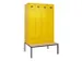 locker met bank,voor scheiding van kleding,HxBxD 2120x1200x815mm,4vak