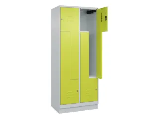 Z-garderobekast,HxBxD 1950x800x500mm,vak B 200/400mm,cil.-slot,sokkel - 2