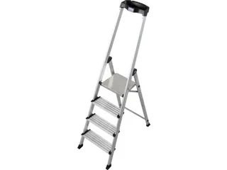 trapladder,eenzijdig,4trede(n),balk L 1,8m,aluminium - 1