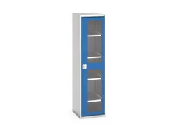 vitrinekast 2000x525x550mm 4xStalen bodem romp RAL7035 front RAL5010