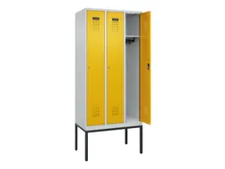 locker,HxBxD 2120x900x500mm,3vak,vak B 300mm,cil.-slot,voetonderstel