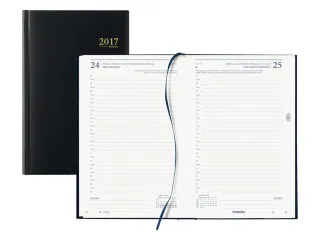 Agenda 2027 Brepols Saturnus Luxe 1dag/1pagina zwart - 2