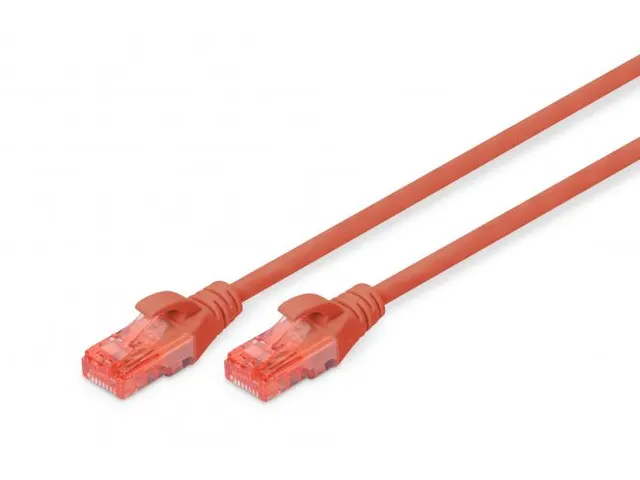 CAT 6 U-UTP patchkabel Cu LSZH AWG 26/7 Lengte 0,25m Rood