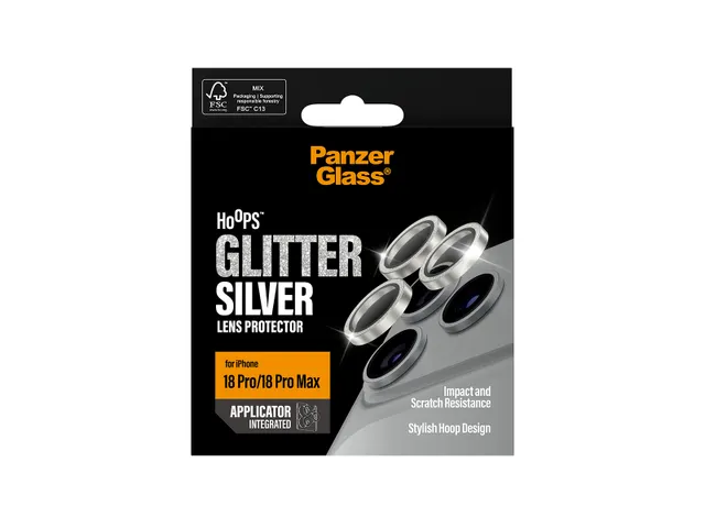 PanzerGlass Hoops Camera Lens Protector Glitter Silver iPhone 18