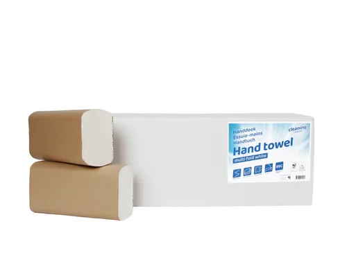 Handdoek Cleaninq Intervouw 2-laags 24x20.5cm Wit 25x150 stuks