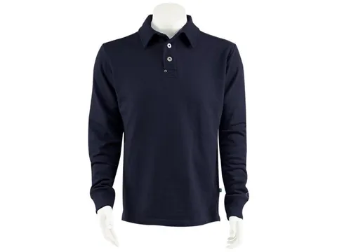 T'riffic Solid Circulair polosweater, marineblauw, maat M, per stuk