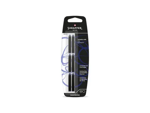 Inktpatronen SHEAFFER zwart 6 stuks op blister