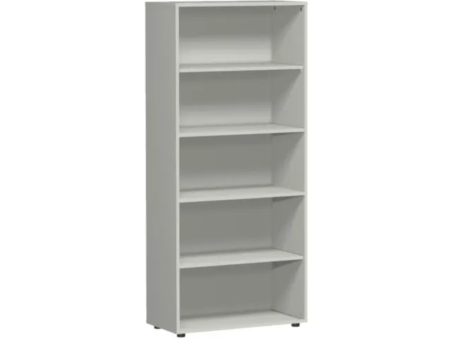 kantoorstelling HxBxD 1810x800x400mm 5 OH 4xhouten vloer grijs