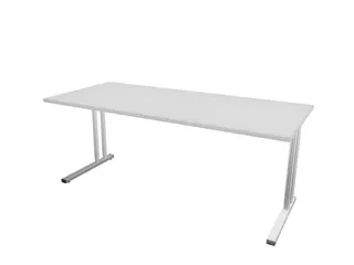 in hoogte verstelbaar bureau HxBxD 720-840x1800x800mm MP-lichtgrijs - 1