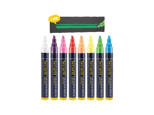 Krijtstift Securit Sma-510 Schuin Assorti 2-6mm Blister à 8st